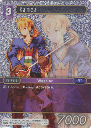 Ramza 1 145C Common Foil Opus 1 Wave 1 Printing Ramza 1 145C Common Foil Opus 1 Wave 1 Printing