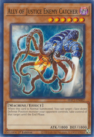 Ally of Justice Enemy Catcher HAC1 EN082 Common 1st Edition Hidden Arsenal Chapter 1 1st Edition Singles Ally of Justice Enemy Catcher HAC1 EN082 Common 1st Edition Hidden Arsenal Chapter 1 1st Edition Singles