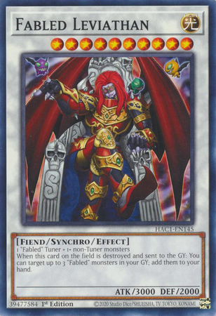 Fabled Leviathan HAC1 EN145 Common 1st Edition Fabled Leviathan HAC1 EN145 Common 1st Edition