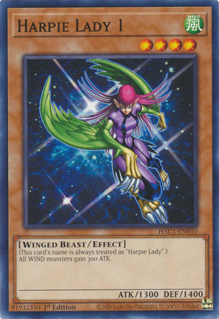 Harpie Lady 1 HAC1 EN010 Common 1st Edition Harpie Lady 1 HAC1 EN010 Common 1st Edition