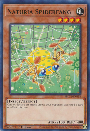 Naturia Spiderfang HAC1 EN098 Common 1st Edition Hidden Arsenal Chapter 1 1st Edition Singles Naturia Spiderfang HAC1 EN098 Common 1st Edition Hidden Arsenal Chapter 1 1st Edition Singles