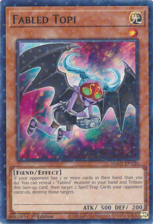 Fabled Topi HAC1 EN130 Duel Terminal Common Parallel 1st Edition Hidden Arsenal Chapter 1 1st Edition Singles Fabled Topi HAC1 EN130 Duel Terminal Common Parallel 1st Edition Hidden Arsenal Chapter 1 1st Edition Singles