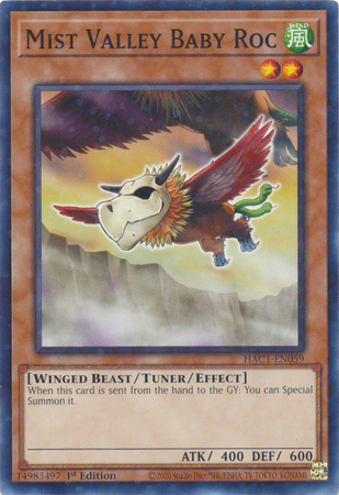 Mist Valley Baby Roc HAC1 EN059 Duel Terminal Common Parallel 1st Edition Hidden Arsenal Chapter 1 1st Edition Singles Mist Valley Baby Roc HAC1 EN059 Duel Terminal Common Parallel 1st Edition Hidden Arsenal Chapter 1 1st Edition Singles
