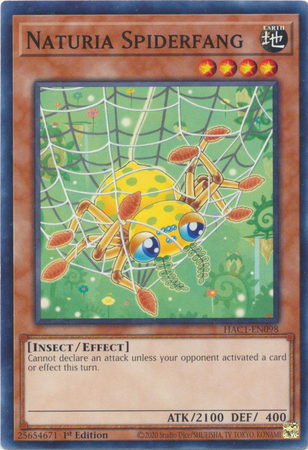 Naturia Spiderfang HAC1 EN098 Duel Terminal Common Parallel 1st Edition Hidden Arsenal Chapter 1 1st Edition Singles Naturia Spiderfang HAC1 EN098 Duel Terminal Common Parallel 1st Edition Hidden Arsenal Chapter 1 1st Edition Singles
