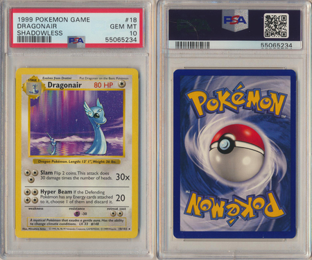 Dragonair 18 102 PSA 10 GEM MT Rare Shadowless 5234 Base Set Shadowless Singles Dragonair 18 102 PSA 10 GEM MT Rare Shadowless 5234 Base Set Shadowless Singles