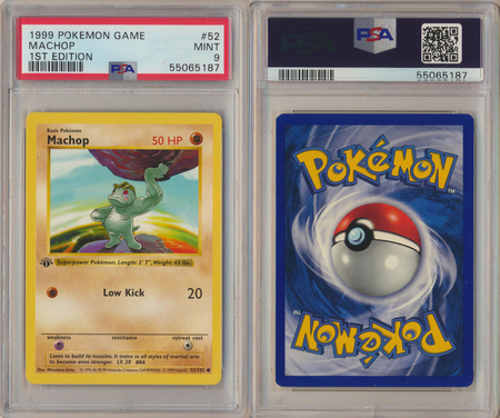 Machop 52 102 PSA 9 MINT Common 1st Edition Base Set 5187 Base Set 1st Edition Singles Machop 52 102 PSA 9 MINT Common 1st Edition Base Set 5187 Base Set 1st Edition Singles