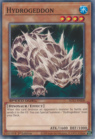 Hydrogeddon SGX1 ENI08 Common 1st Edition Speed Duel GX Duel Academy Box Singles Hydrogeddon SGX1 ENI08 Common 1st Edition Speed Duel GX Duel Academy Box Singles