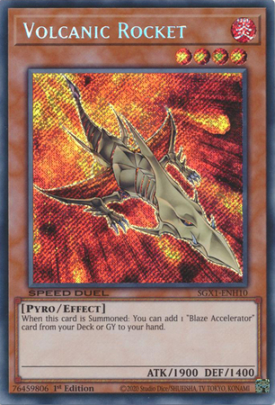 Volcanic Rocket - SGX1-ENH10 - Secret Rare 1st Edition