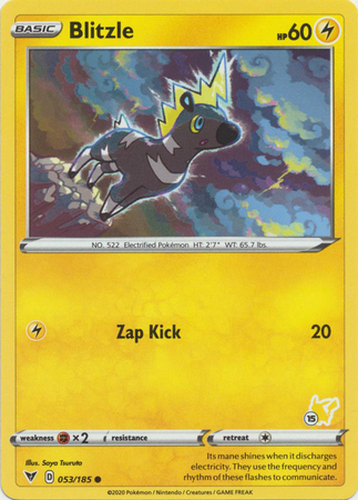 Blitzle 053 185 Pikachu Deck Pikachu Symbol 15 Blitzle 053 185 Pikachu Deck Pikachu Symbol 15