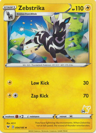 Zebstrika 054 185 Pikachu Deck Pikachu Symbol 34 Zebstrika 054 185 Pikachu Deck Pikachu Symbol 34