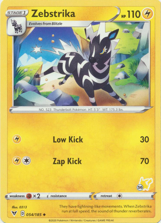 Zebstrika 054 185 Pikachu Deck Pikachu Symbol 56 Zebstrika 054 185 Pikachu Deck Pikachu Symbol 56