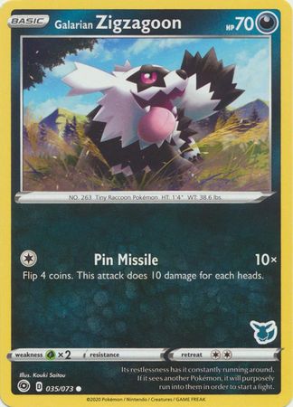 Galarian Zigzagoon 035 073 Eevee Deck Eevee Symbol Galarian Zigzagoon 035 073 Eevee Deck Eevee Symbol