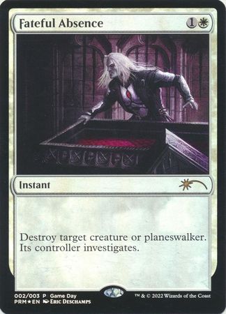 Fateful Absence 002 003 Foil Game Day Promo Magic The Gathering Promo Cards Fateful Absence 002 003 Foil Game Day Promo Magic The Gathering Promo Cards