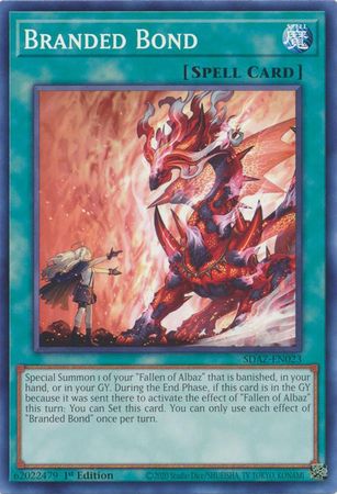 Branded Bond SDAZ EN023 Common 1st Edition Structure Deck Albaz Strike 1st Edition Singles Branded Bond SDAZ EN023 Common 1st Edition Structure Deck Albaz Strike 1st Edition Singles