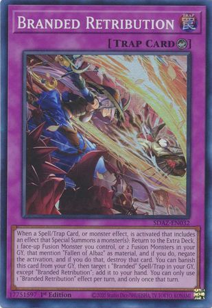 Branded Retribution SDAZ EN032 Super Rare 1st Edition Branded Retribution SDAZ EN032 Super Rare 1st Edition
