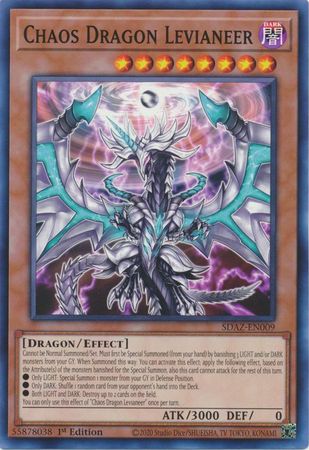 Chaos Dragon Levianeer SDAZ EN009 Common 1st Edition Chaos Dragon Levianeer SDAZ EN009 Common 1st Edition