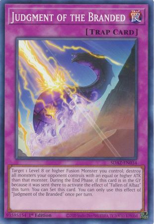 Judgment of the Branded SDAZ EN034 Common 1st Edition Structure Deck Albaz Strike 1st Edition Singles Judgment of the Branded SDAZ EN034 Common 1st Edition Structure Deck Albaz Strike 1st Edition Singles