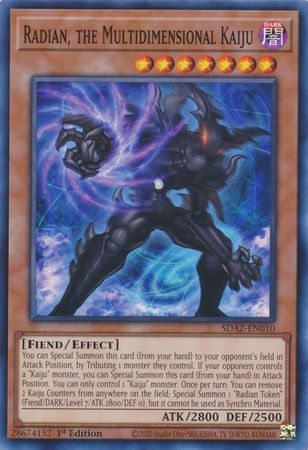 Radian the Multidimensional Kaiju SDAZ EN010 Common 1st Edition Structure Deck Albaz Strike 1st Edition Singles Radian the Multidimensional Kaiju SDAZ EN010 Common 1st Edition Structure Deck Albaz Strike 1st Edition Singles