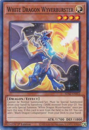 White Dragon Wyverburster SDAZ EN012 Common 1st Edition Structure Deck Albaz Strike 1st Edition Singles White Dragon Wyverburster SDAZ EN012 Common 1st Edition Structure Deck Albaz Strike 1st Edition Singles