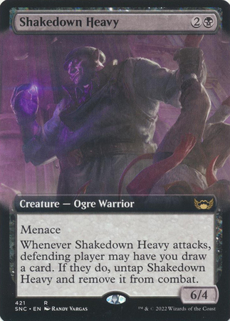 Shakedown Heavy 421 Extended Art Streets of New Capenna Collector Booster Singles Shakedown Heavy 421 Extended Art Streets of New Capenna Collector Booster Singles
