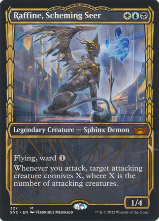 Raffine Scheming Seer 327 Showcase Golden Age Streets of New Capenna Collector Booster Singles Raffine Scheming Seer 327 Showcase Golden Age Streets of New Capenna Collector Booster Singles