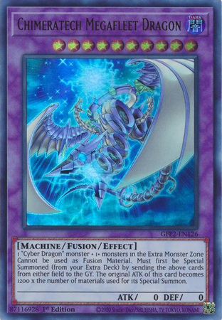 Chimeratech Megafleet Dragon GFP2 EN126 Ultra Rare 1st Edition Chimeratech Megafleet Dragon GFP2 EN126 Ultra Rare 1st Edition