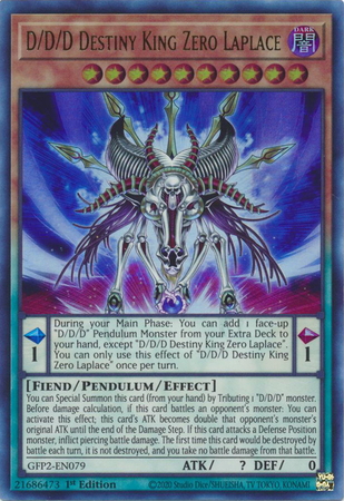 D D D Destiny King Zero Laplace GFP2 EN079 Ultra Rare 1st Edition Ghosts From The Past The 2nd Haunting 1st Edition Singles D D D Destiny King Zero Laplace GFP2 EN079 Ultra Rare 1st Edition Ghosts From The Past The 2nd Haunting 1st Edition Singles