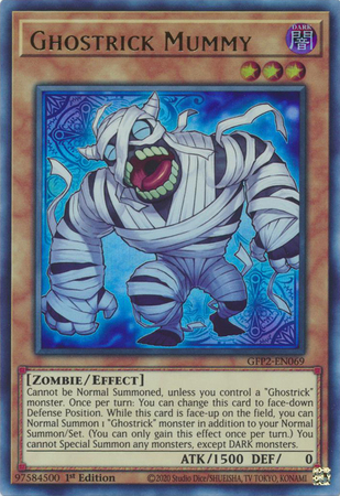 Ghostrick Mummy GFP2 EN069 Ultra Rare 1st Edition Ghosts From The Past The 2nd Haunting 1st Edition Singles Ghostrick Mummy GFP2 EN069 Ultra Rare 1st Edition Ghosts From The Past The 2nd Haunting 1st Edition Singles