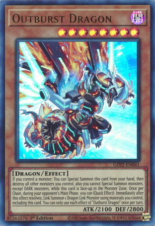 Outburst Dragon GFP2 EN041 Ultra Rare 1st Edition Ghosts From The Past The 2nd Haunting 1st Edition Singles Outburst Dragon GFP2 EN041 Ultra Rare 1st Edition Ghosts From The Past The 2nd Haunting 1st Edition Singles