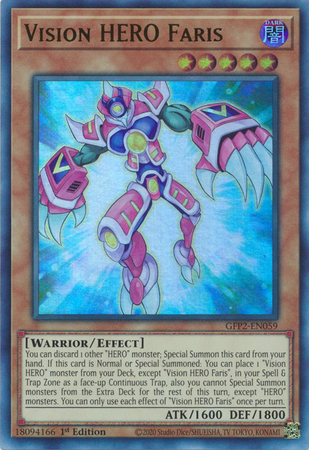 Vision HERO Faris GFP2 EN059 Ultra Rare 1st Edition Ghosts From The Past The 2nd Haunting 1st Edition Singles Vision HERO Faris GFP2 EN059 Ultra Rare 1st Edition Ghosts From The Past The 2nd Haunting 1st Edition Singles