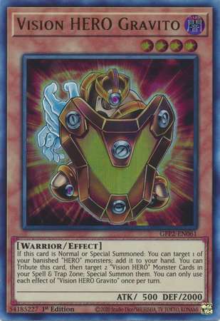 Vision HERO Gravito GFP2 EN061 Ultra Rare 1st Edition Ghosts From The Past The 2nd Haunting 1st Edition Singles Vision HERO Gravito GFP2 EN061 Ultra Rare 1st Edition Ghosts From The Past The 2nd Haunting 1st Edition Singles