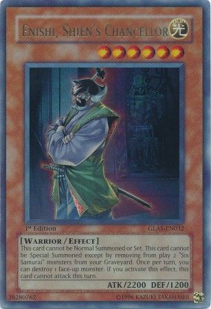 Enishi Shien s Chancellor GLAS EN032 Ultra Rare 1st Edition Enishi Shien s Chancellor GLAS EN032 Ultra Rare 1st Edition