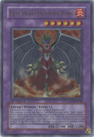 Evil Hero Inferno Wing - GLAS-EN038 - Ultra Rare 1st Edition