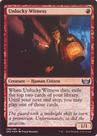 Unlucky Witness 128 281 Foil Streets of New Capenna Foil Singles Unlucky Witness 128 281 Foil Streets of New Capenna Foil Singles
