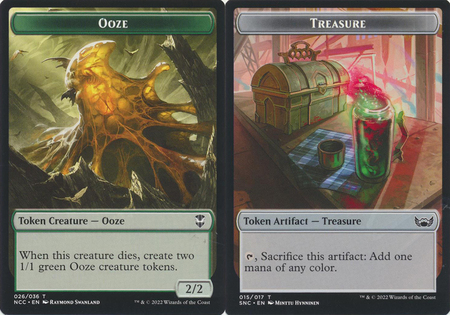 Ooze 026 036 Treasure 015 017 Double sided Token Ooze 026 036 Treasure 015 017 Double sided Token