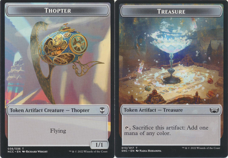 Thopter 036 036 Treasure 013 017 Double sided Token Thopter 036 036 Treasure 013 017 Double sided Token