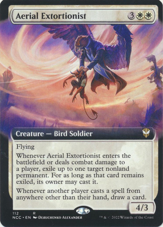 Aerial Extortionist 112 Extended Art Streets of New Capenna Commander Singles Aerial Extortionist 112 Extended Art Streets of New Capenna Commander Singles