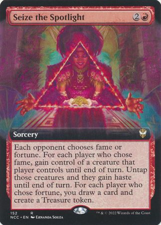 Seize the Spotlight 152 Extended Art Streets of New Capenna Commander Singles Seize the Spotlight 152 Extended Art Streets of New Capenna Commander Singles