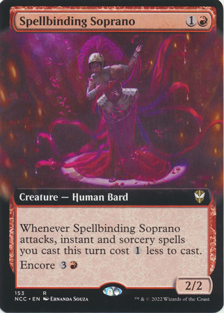 Spellbinding Soprano 153 Extended Art Streets of New Capenna Commander Singles Spellbinding Soprano 153 Extended Art Streets of New Capenna Commander Singles