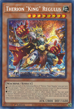 Therion King Regulus DIFO EN007 Secret Rare 1st Edition Therion King Regulus DIFO EN007 Secret Rare 1st Edition