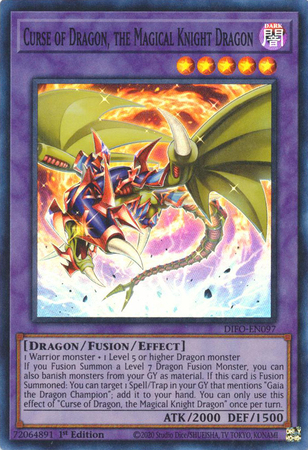 Curse of Dragon the Magical Knight Dragon DIFO EN097 Super Rare 1st Edition Curse of Dragon the Magical Knight Dragon DIFO EN097 Super Rare 1st Edition