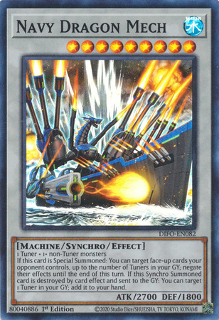 Navy Dragon Mech DIFO EN082 Super Rare 1st Edition Navy Dragon Mech DIFO EN082 Super Rare 1st Edition