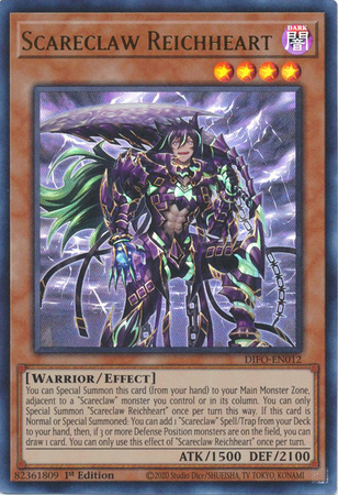 Scareclaw Reichheart DIFO EN012 Ultra Rare 1st Edition Scareclaw Reichheart DIFO EN012 Ultra Rare 1st Edition