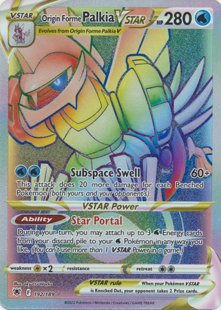 Carta Pokémon Palkia Forma Origem V-astro Rainbow - Ee10