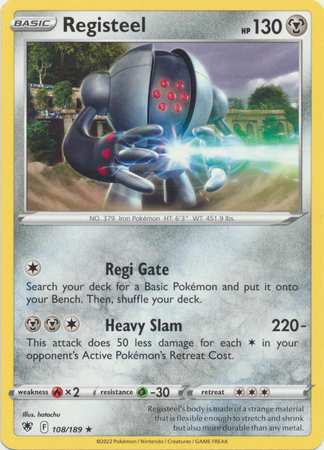 Registeel 108 189 Rare Registeel 108 189 Rare