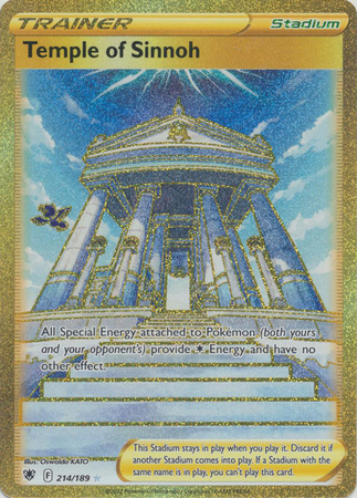 Temple of Sinnoh 214 189 Secret Rare Sword Shield Astral Radiance Singles Temple of Sinnoh 214 189 Secret Rare Sword Shield Astral Radiance Singles