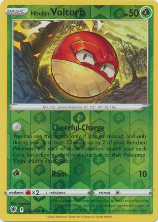 Pokémon TCG Hisuian Electrode 003/189 Voltorb 002/189 Evolution Line Combo