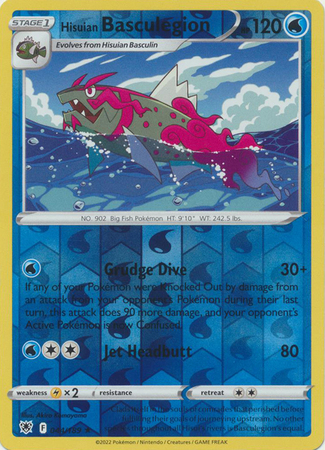 Hisuian Basculegion 044 189 Rare Reverse Holo Hisuian Basculegion 044 189 Rare Reverse Holo
