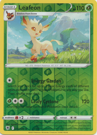 Pokemon Leafeon #157 tournament game card (Spanish)