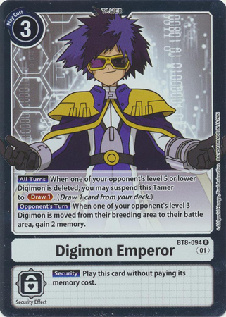 Digimon Emperor BT8 094 R Rare Digimon Emperor BT8 094 R Rare